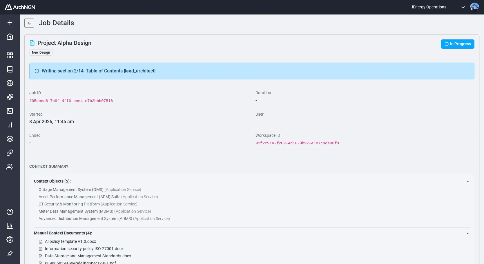 Automation progress view