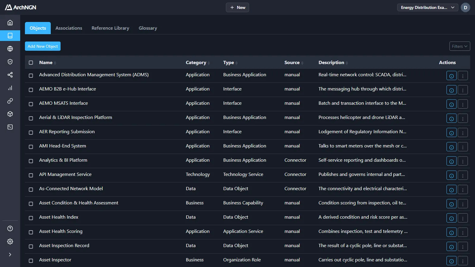 The Repository's Objects tab